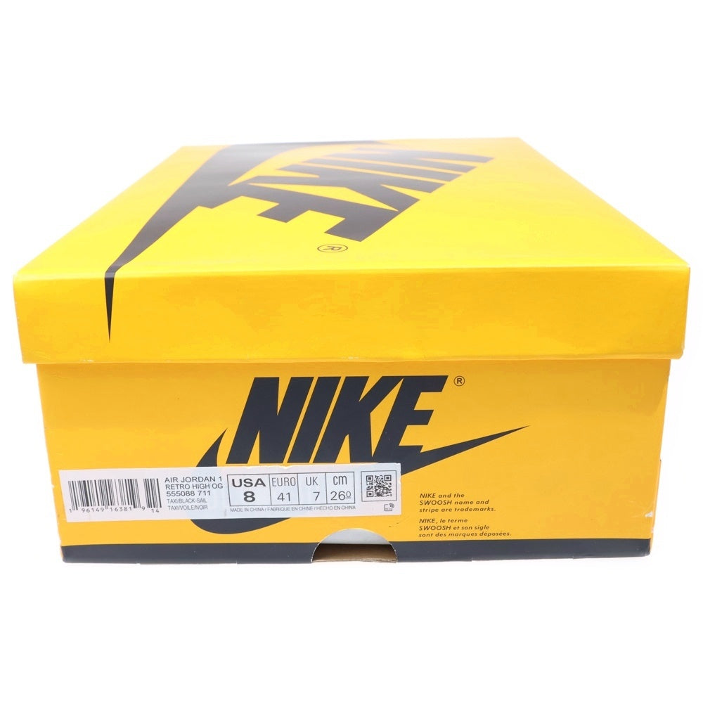 NIKE(ナイキ) AIR JORDAN 1 RETRO HIGH OG TAXI エアジョーダン 1 レトロ タクシー ハイカットスニーカー イエロー/ブラック US8/26cm 555088-711