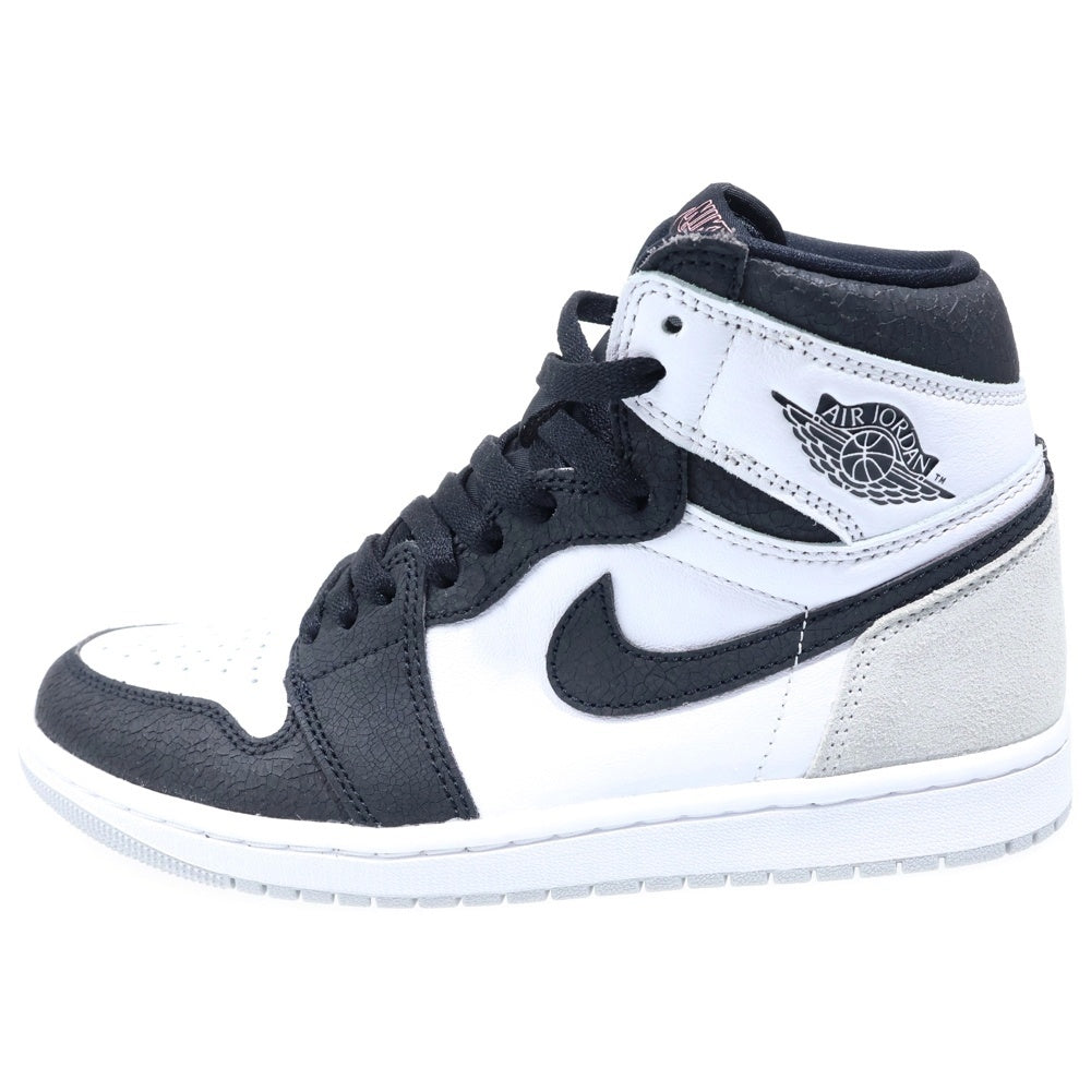 NIKE(ナイキ) AIR JORDAN 1 HIGH OG BLEACHED CORAL エアジョーダン 1 ブリーチドコーラル ハイカットスニーカー グレー/ホワイト/ブラック US8/26cm 555088-108