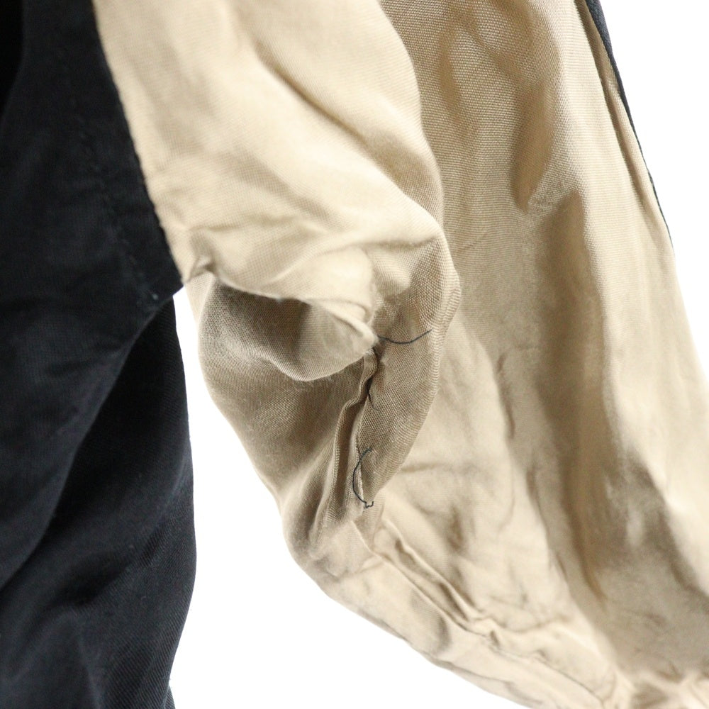 HOUSTON(ヒューストン) ブルドック刺繍 レーヨン混 リバーシブルジャケット スカジャン ブラック/レッド 5988