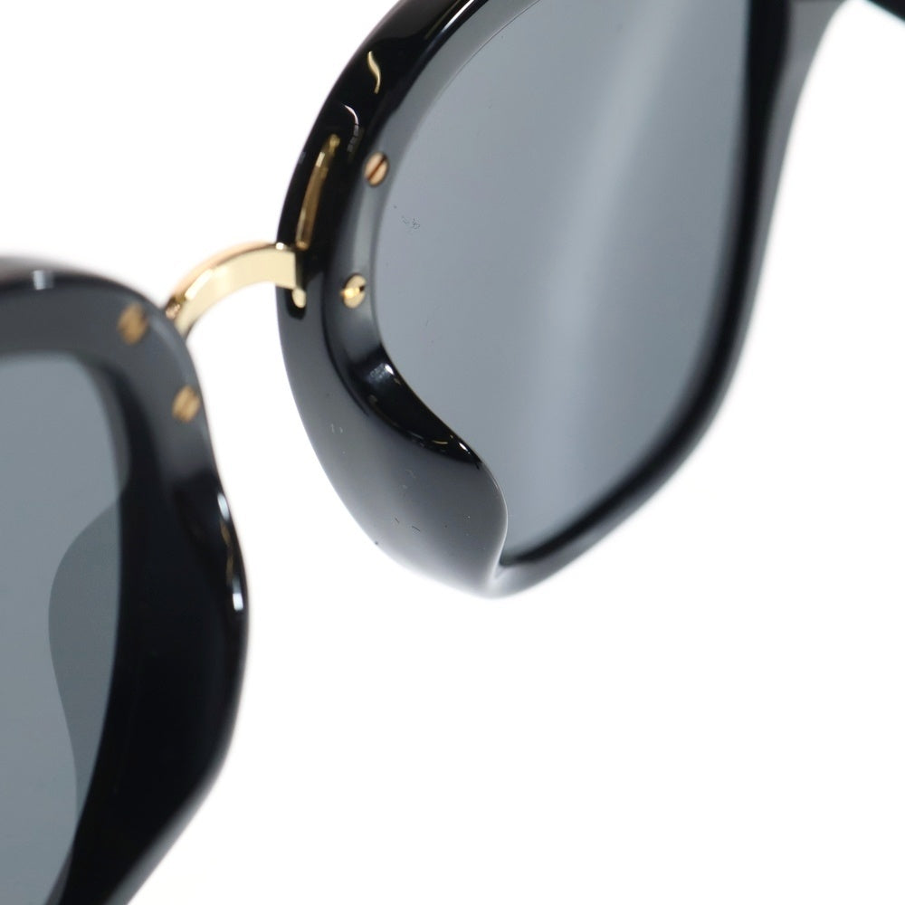 DOLCE & GABBANA(ドルチェアンドガッバーナ) DGロゴ ウェリントン アジアンフィット カラーレンズサングラス メガネ 眼鏡 ブラック/ゴールド DG4437-F レディース