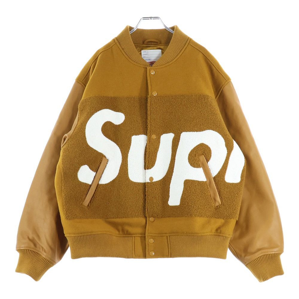 SUPREME(シュプリーム) 24SS Big Logo Chenille Varsity Jacket ビッグロゴ シェニール バーシティジャケット ブルゾン ブラウン