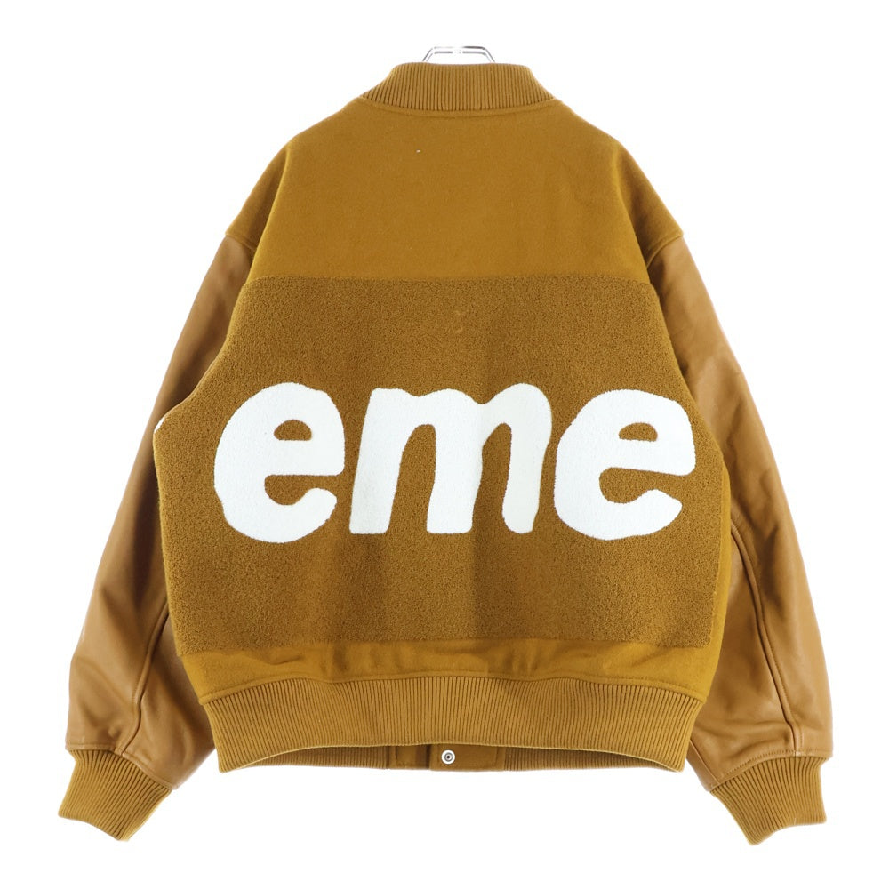 SUPREME(シュプリーム) 24SS Big Logo Chenille Varsity Jacket ビッグロゴ シェニール バーシティジャケット ブルゾン ブラウン