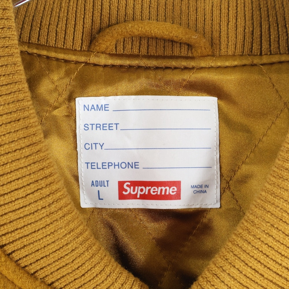 SUPREME(シュプリーム) 24SS Big Logo Chenille Varsity Jacket ビッグロゴ シェニール バーシティジャケット ブルゾン ブラウン