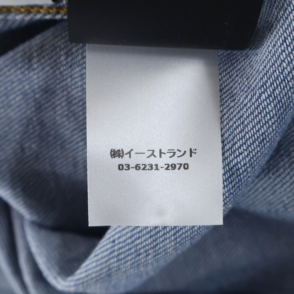 Palm Angels(パームエンジェルス) MONOGRAM モノグラム ロゴエンブロイダリー デニムシャツ ライトブルー PMYD019E23DEN001