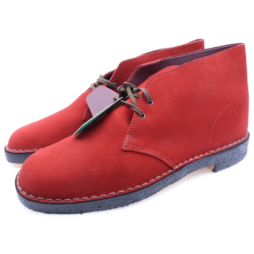 Clarks(クラークス) スウェードレザー レースアップ デザートブーツ レッド 1174