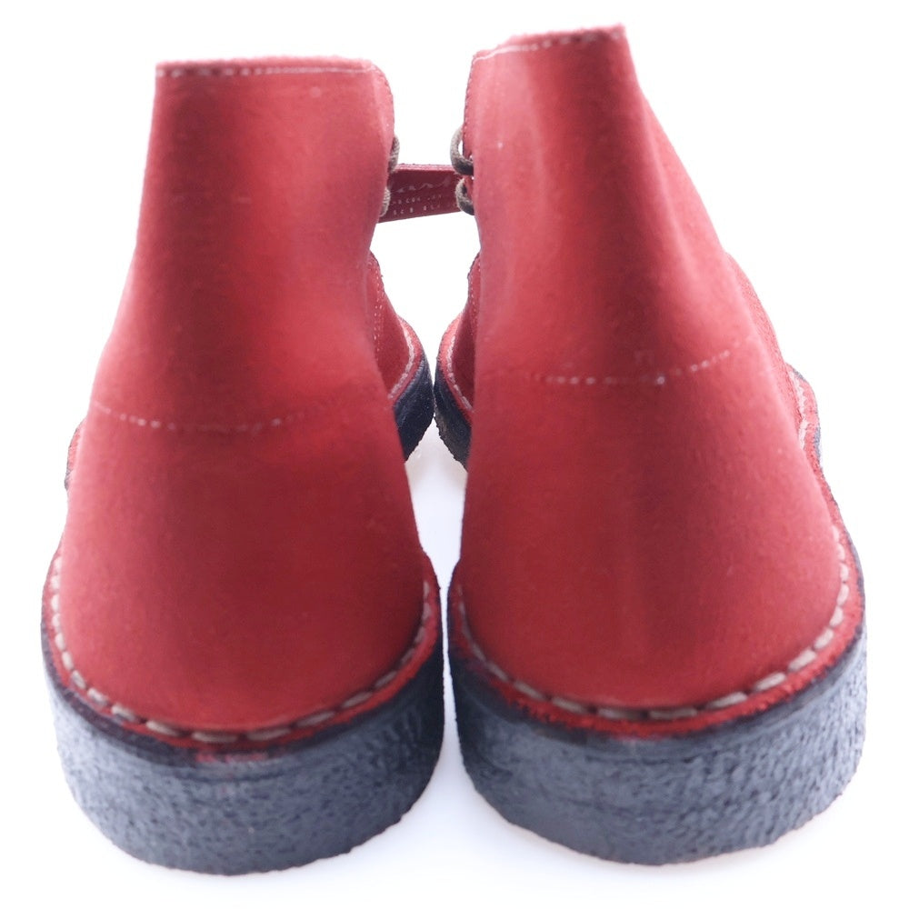 Clarks(クラークス) スウェードレザー レースアップ デザートブーツ レッド 1174