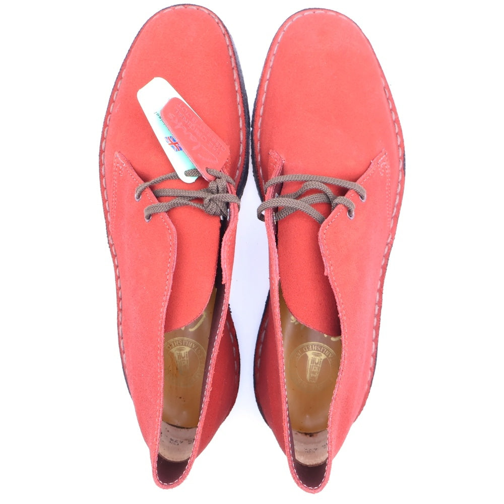 Clarks(クラークス) スウェードレザー レースアップ デザートブーツ レッド 1174