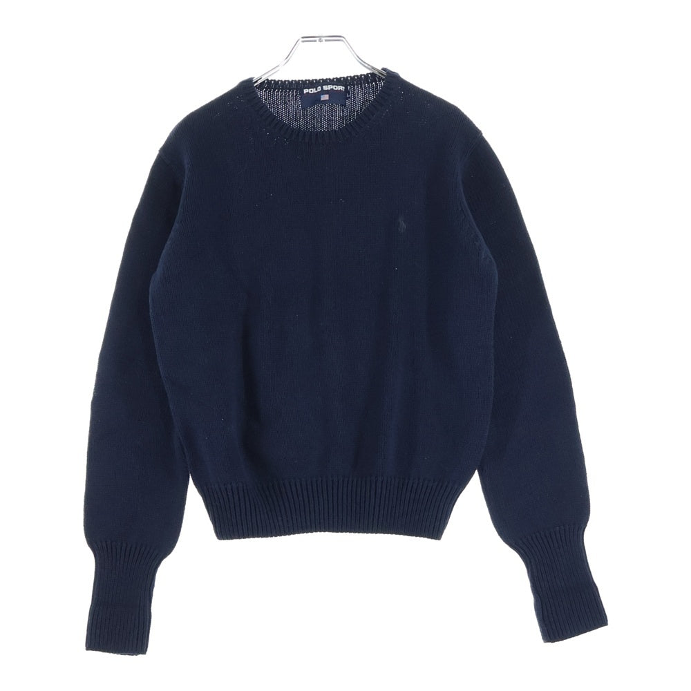 POLO SPORT RALPH LAUREN(ポロスポーツラルフローレン) フロント刺繍 クルーネックニットセーター ネイビー