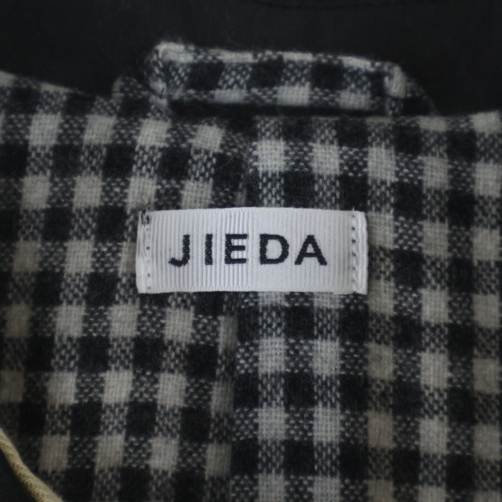 Jieda(ジエダ) LEATHER COLLAR FADE OVER COAT レザー カラー フェード オーバーサイズ コート ベージュ JIE-25W-JK01