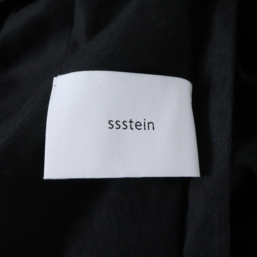 Stein(シュタイン) LONG WIDE TROUSERS ロングワイド マルチポケット ジップアップ スラックスパンツ ブラック ST.1422