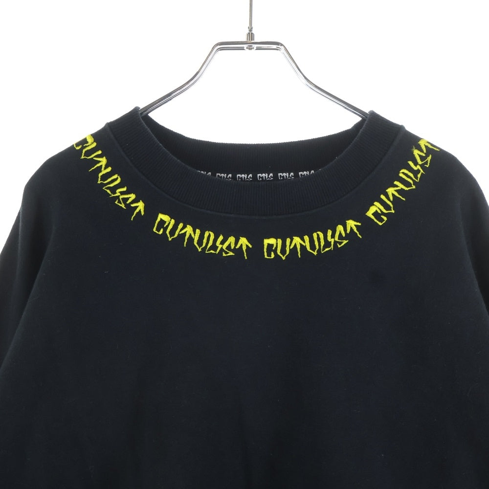 cvtvlist(カタリスト) 23SS USUAL ZIP CREWNECK サイドジップデザイン クルーネック スウェット セーター ブラック 2301020301