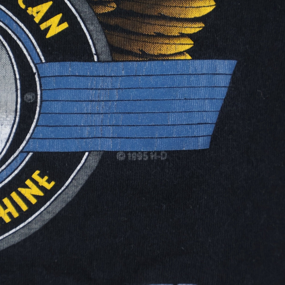 HARLEY DAVIDSON(ハーレーダビッドソン) 90S 両面ロゴプリントデザイン クルーネック カットソー 半袖Tシャツ ブラック