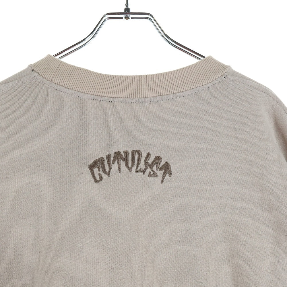 cvtvlist(カタリスト) ROYAL FRASH別注 エンブロイダリーデザイン クルーネック スウェット セーター ベージュ 240103RF01
