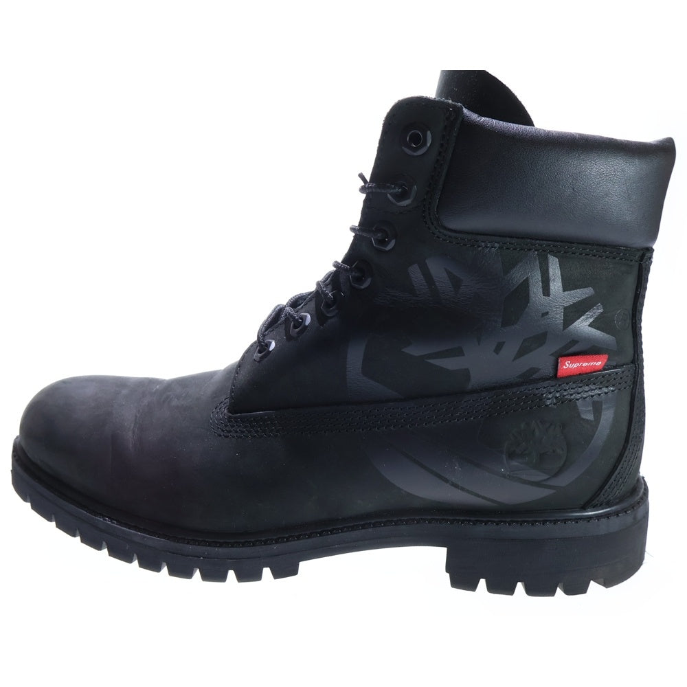 SUPREME(シュプリーム) 23AW ×Timberland Big Logo 6-Inch Premium Waterproof Boot ティンバーランド ビッグロゴ 6インチ プレミアム ウォータープルーフ ブーツ ブラック