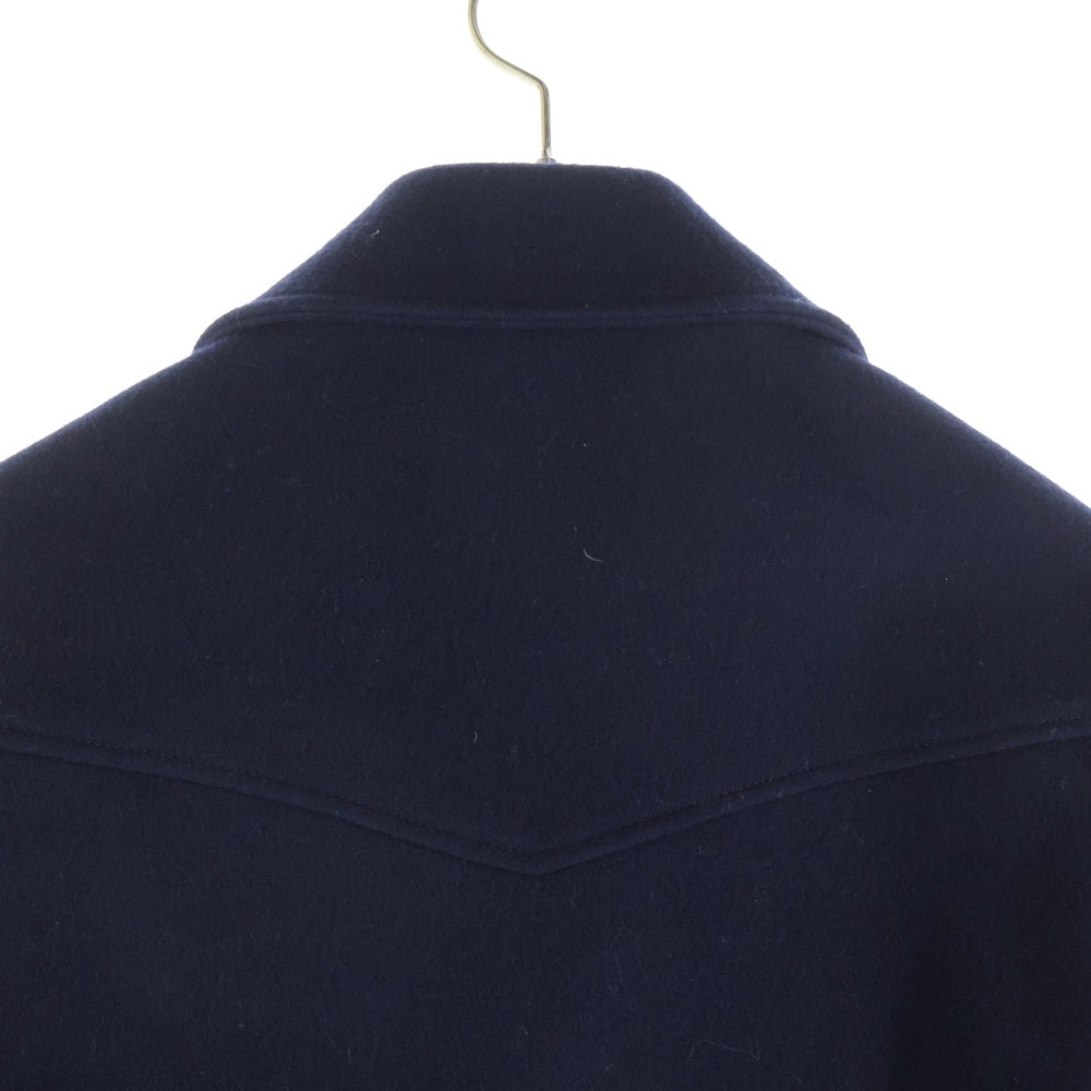 JOHN LAWRENCE SULLIVAN(ジョンローレンスサリバン) ウールダブルライダースジャケット レザーベルト ネイビー 1B028 13-16