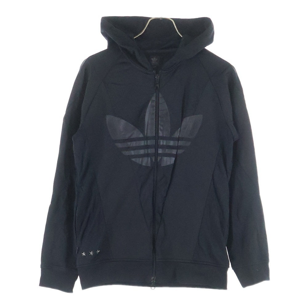 adidas(アディダス) ×VANQUISH ヴァンキッシュ スタースタッズ フーデッドジャケット ドローストリング トラックパンツ セットアップ ブラック Z41398/Z41400