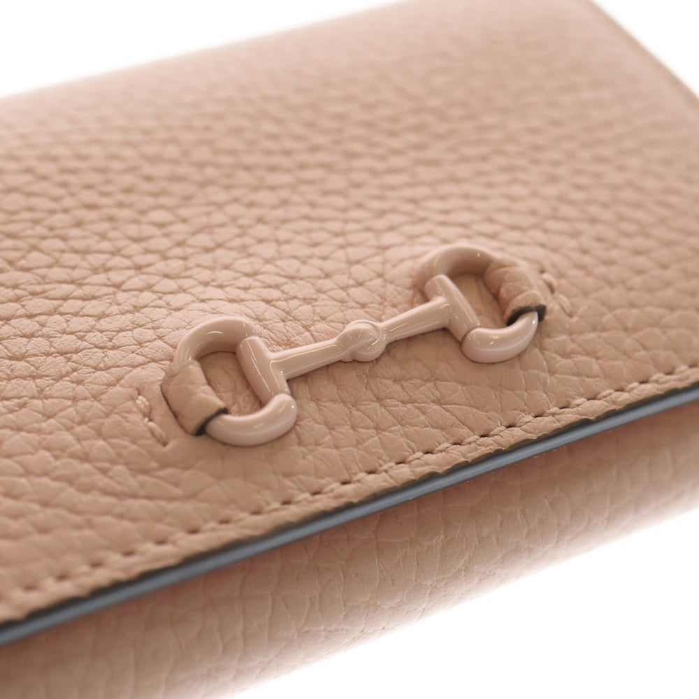 GUCCI(グッチ) ホースビット レザー コンパクトウォレット 財布 ピンク 745981 レディース