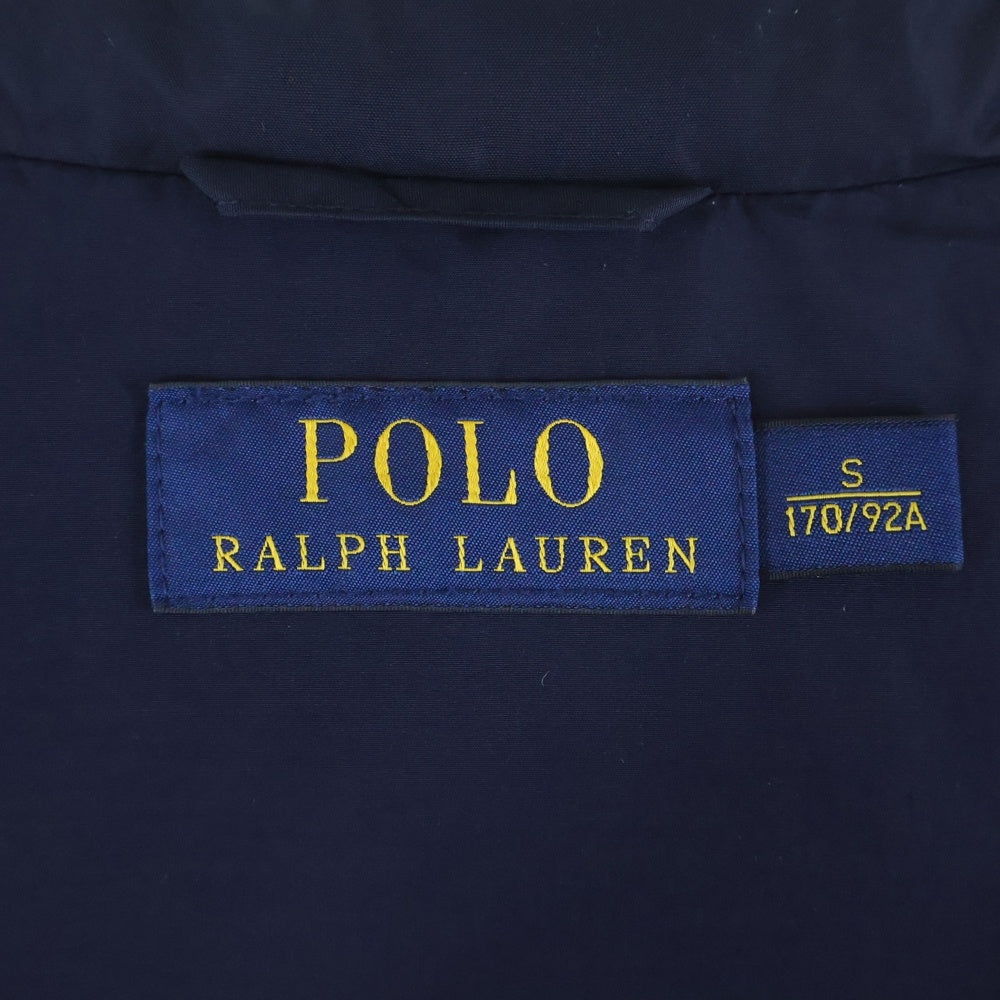 POLO RALPH LAUREN(ポロラルフローレン) ロゴ刺繍 フード付き ダウンベストジャケット ネイビー 710561081006