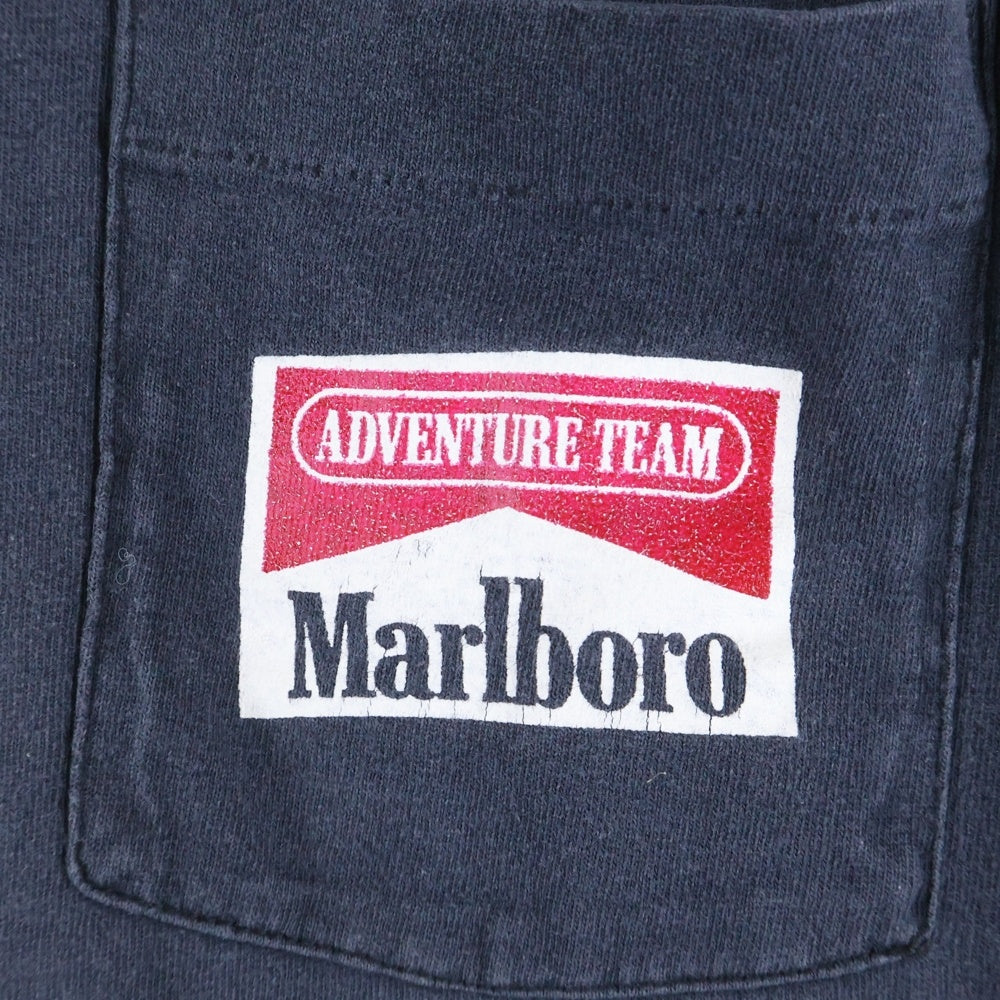 VINTAGE(ヴィンテージ) 90S VINTAGE MARLBORO SNAKE PASS POCKET TEE ヴィンテージ USA製 マルボロ スネークパス ポケット半袖Tシャツ カットソー ブラック