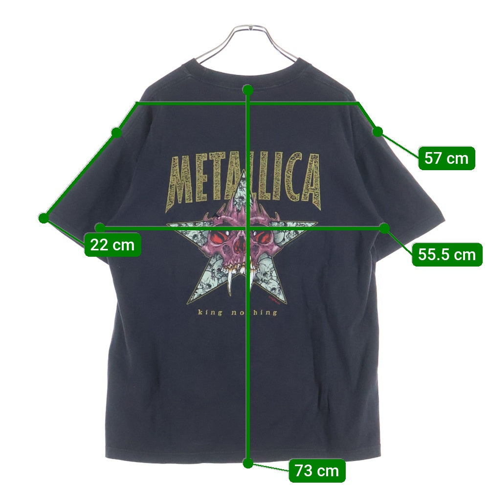VINTAGE(ヴィンテージ) 90S VINTAGE METALLICA PUSHEAD KING NOTHING GIANT ヴィンテージ メタリカ パスヘッド キングナッシング 両面プリント クルーネック 半袖Tシャツ カットソー