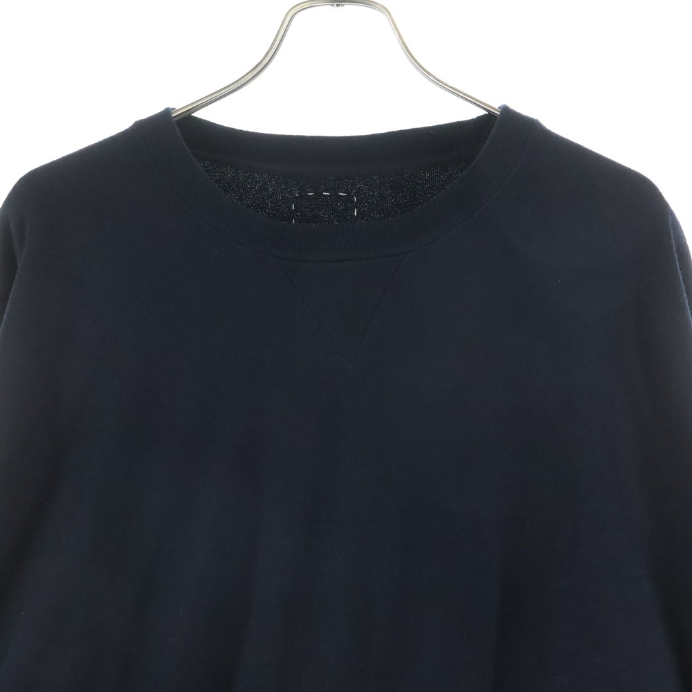 VISVIM(ヴィスヴィム) 25SS JUMBO SB SWEAT L/S SUPERFINE Vガゼット クルーネック ジャンボスウェット トレーナー ブラック 0125105010009