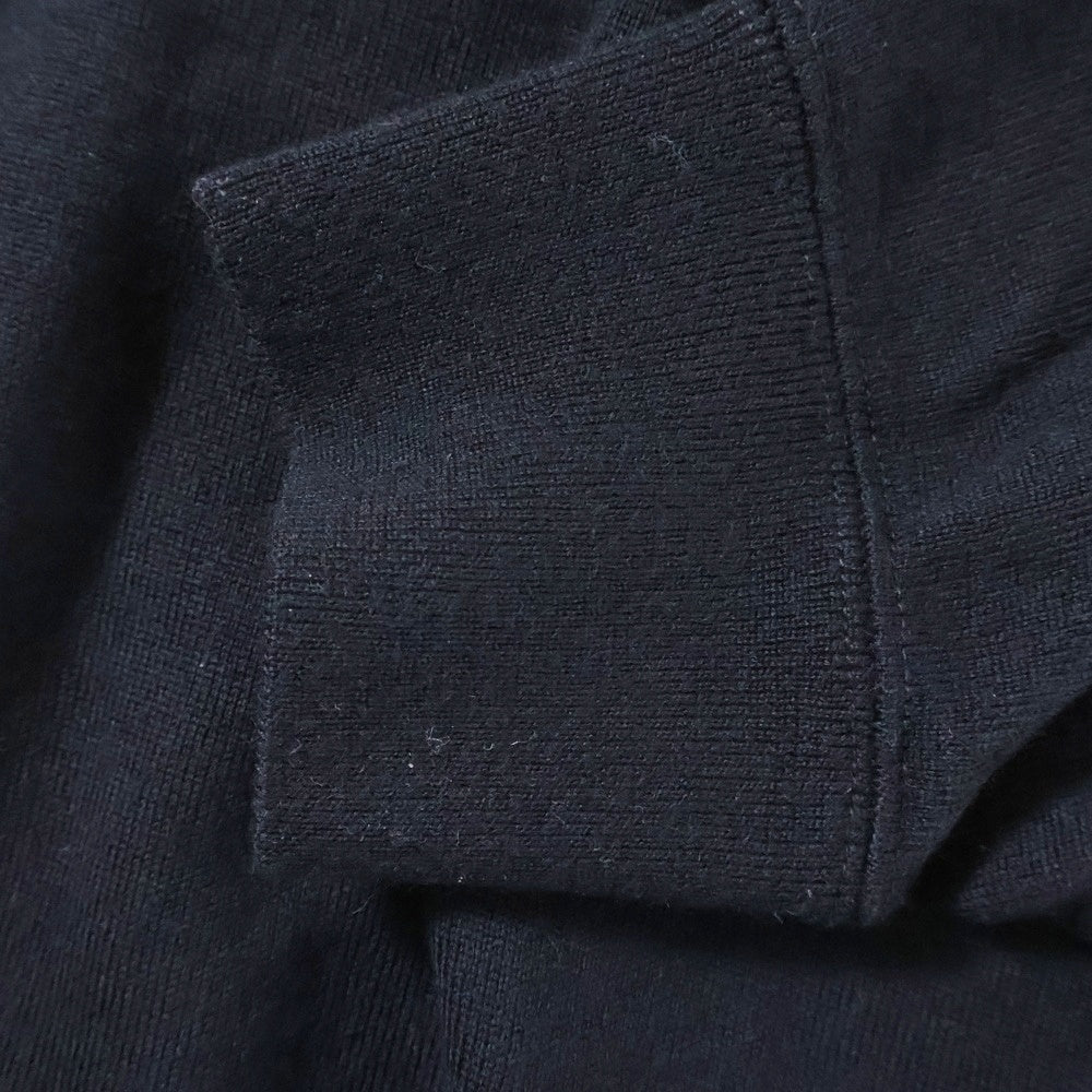 VISVIM(ヴィスヴィム) 25SS JUMBO SB SWEAT L/S SUPERFINE Vガゼット クルーネック ジャンボスウェット トレーナー ブラック 0125105010009