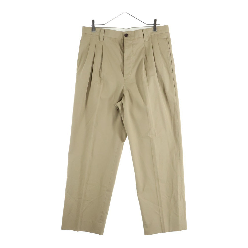 VISVIM(ヴィスヴィム) 24SS MCCLOUD SLACKS マクラウド コットン スリータック スラックスパンツ ベージュ 0124305008001