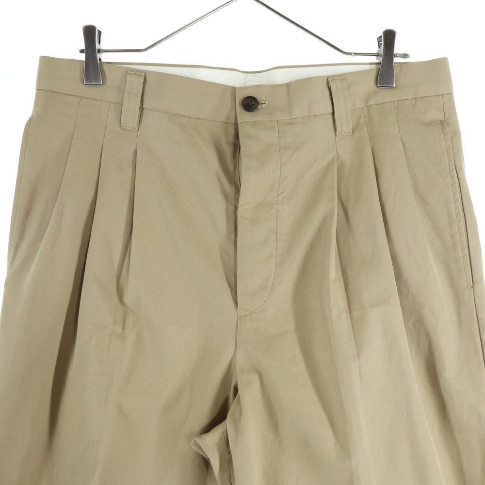 VISVIM(ヴィスヴィム) 24SS MCCLOUD SLACKS マクラウド コットン スリータック スラックスパンツ ベージュ 0124305008001
