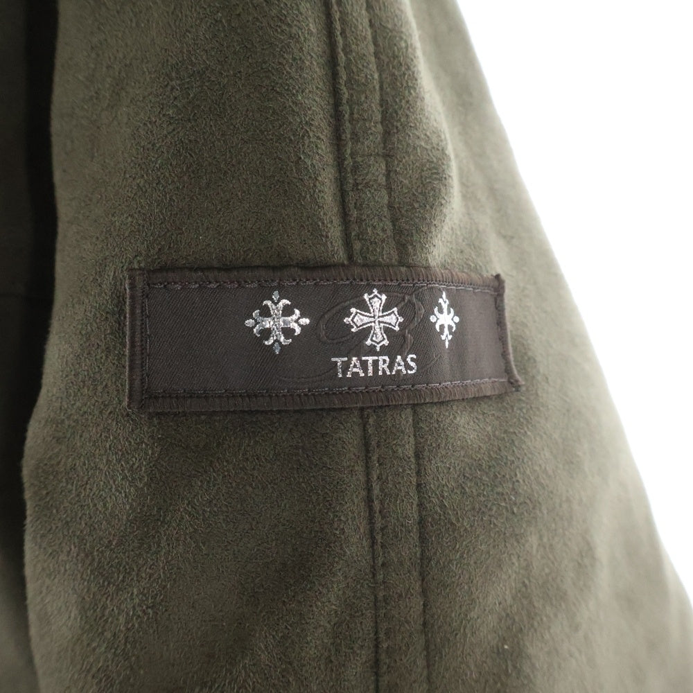 TATRAS(タトラス) TULIPANO トゥリパーノ マルチポケット フーデッド ジップアップ スウェード ダウンジャケット カーキ MTK8BM483