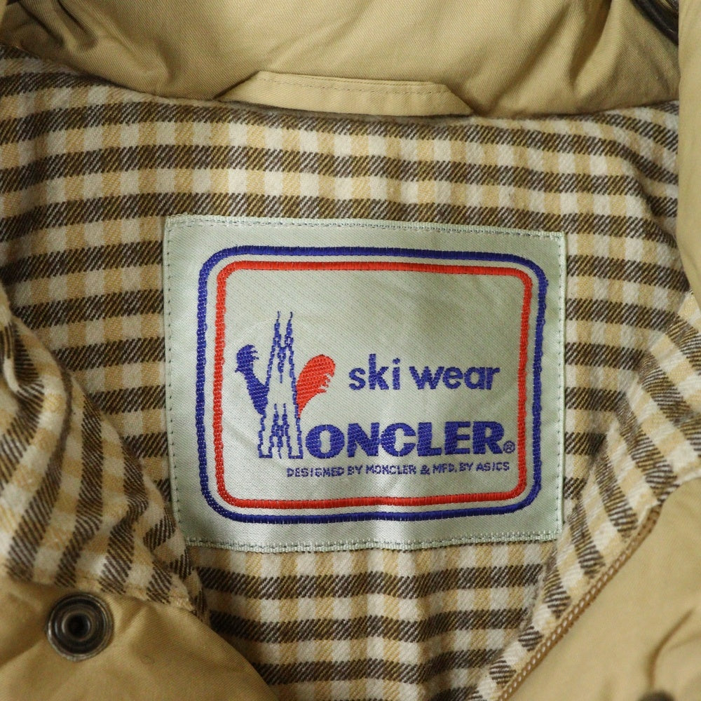 MONCLER(モンクレール) 80S PUFFER DOWN JACKET ヴィンテージ ロゴワッペン パファー ダウンジャケット ベージュ SMQ-275