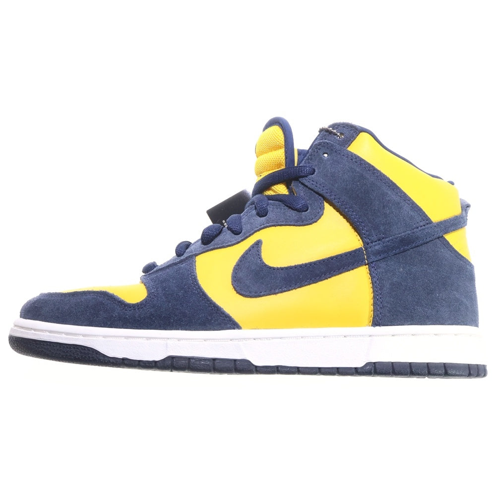 NIKE(ナイキ) 【観賞用2005年製】DUNK HIGH MICHIGAN ダンク ミシガン ハイカットスニーカー イエロー/ネイビー US10/28.0cm 305050-741