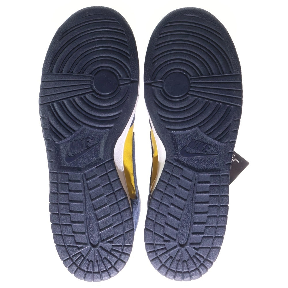 NIKE(ナイキ) 【観賞用2005年製】DUNK HIGH MICHIGAN ダンク ミシガン ハイカットスニーカー イエロー/ネイビー US10/28.0cm 305050-741