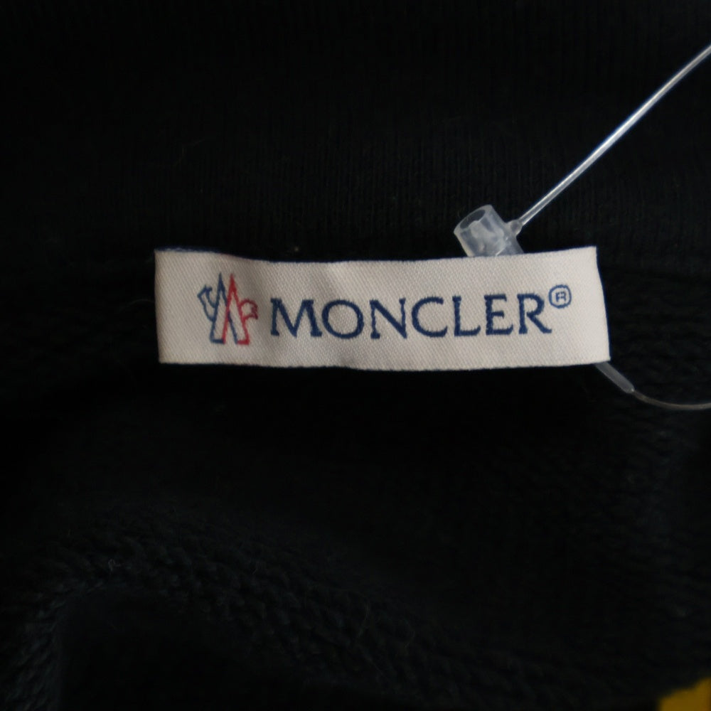 MONCLER(モンクレール) 19AW×FRAGMENT DESIGN ZIP HOODIE MAGLIA バックプリント ピンズ付き ジップアップ スウェット フーデット パーカー ブラック E209U8200150