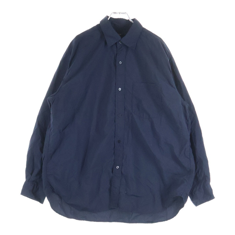 ADAM ET ROPE WILD LIFE TAILOR(ワイルドライフテーラー) ワッシャー ナイロン タスラン レギュラーカラー 長袖シャツ ネイビー GPG-44030-A