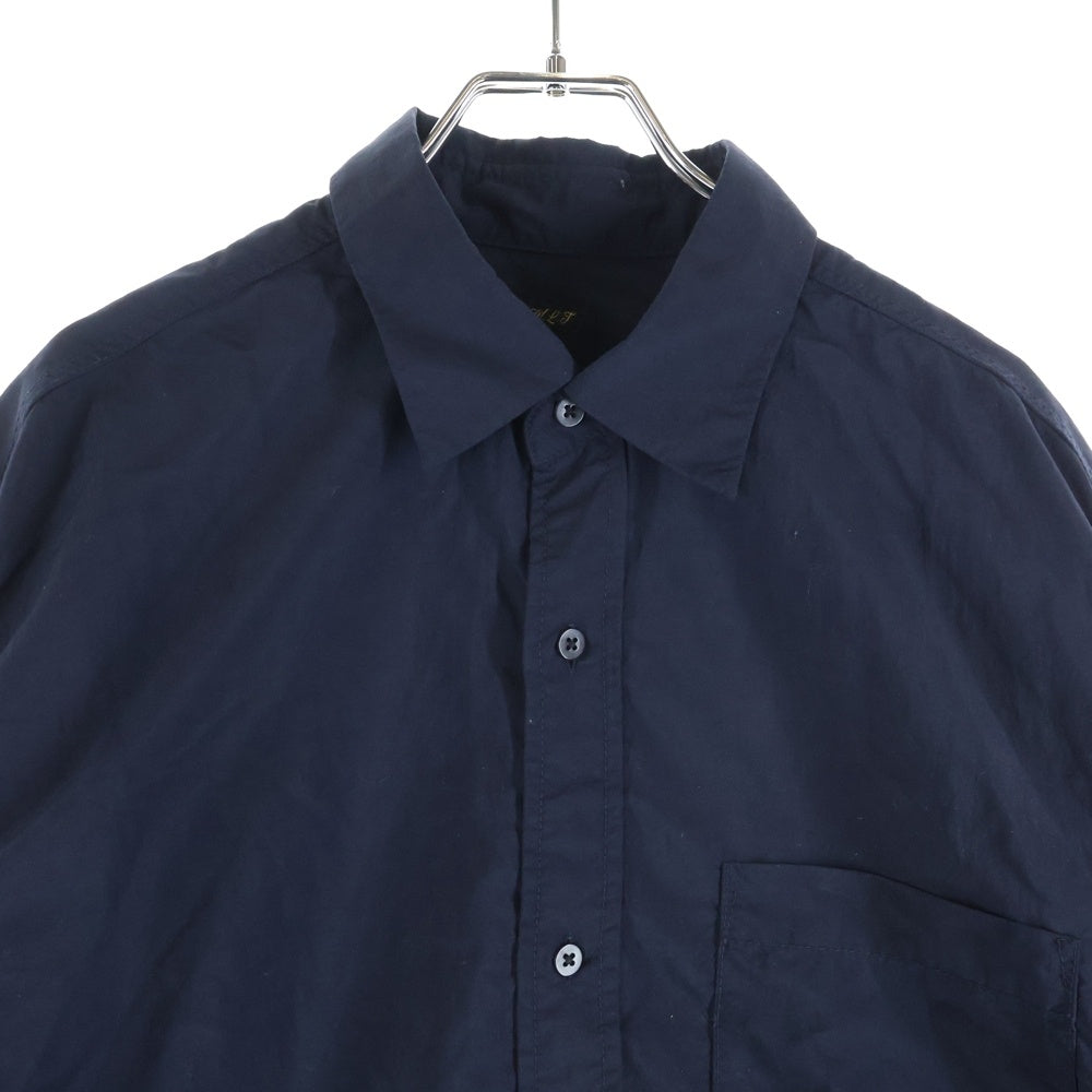 ADAM ET ROPE WILD LIFE TAILOR(ワイルドライフテーラー) ワッシャー ナイロン タスラン レギュラーカラー 長袖シャツ ネイビー GPG-44030-A