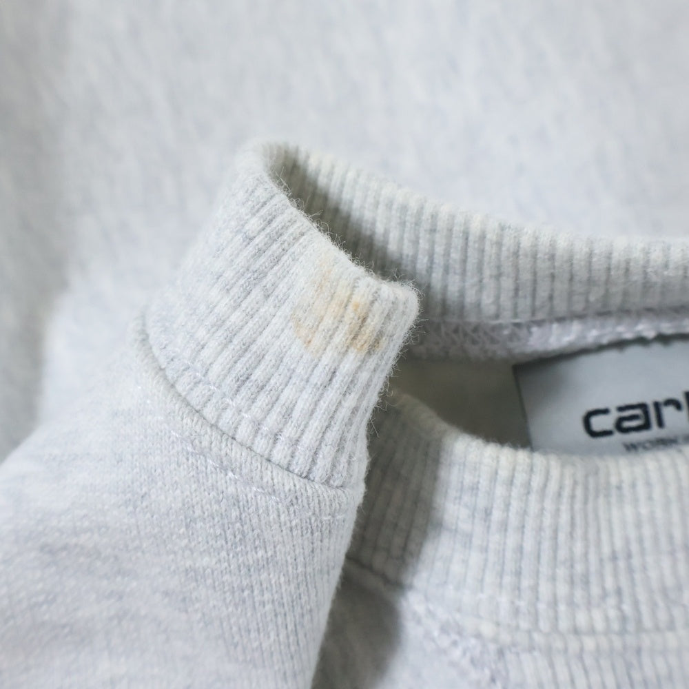 Carhartt WIP(カーハート ダブリューアイピー) AMERICAN SCRIPT SWEATSHIRT アメリカンスクリプト フロントロゴエンブロイダリー クルーネック スウェット トレーナー グレー I025475