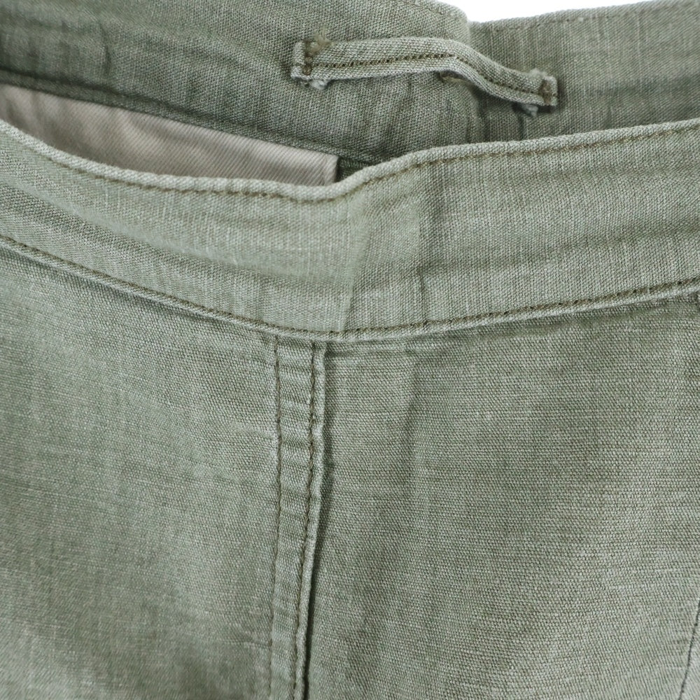 NIGEL CABOURN(ナイジェルケーボン) WOMAN ウーマン サイドボタンフライ ハイウエストストレートパンツ レディース カーキ