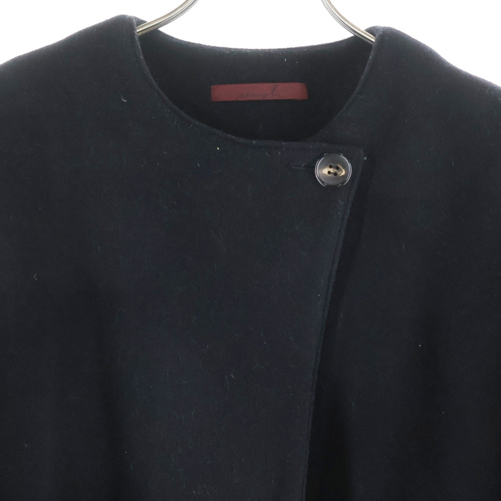 NO BRAND(ノーブランド) SEMOH セモー ノーカラートレンチコート レディース ブラック