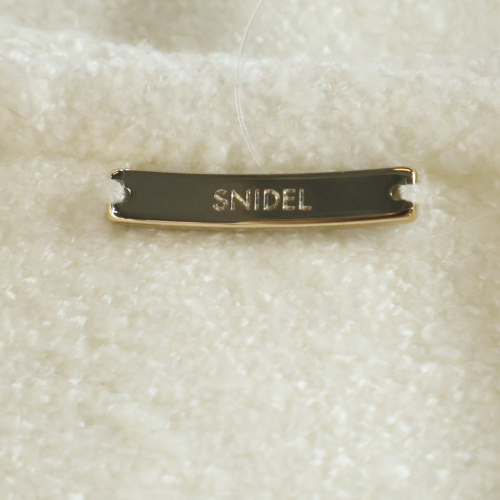 snidel(スナイデル) ノーカラー ショート丈 ツイードジャケット ホワイト レディース SWFJ235035