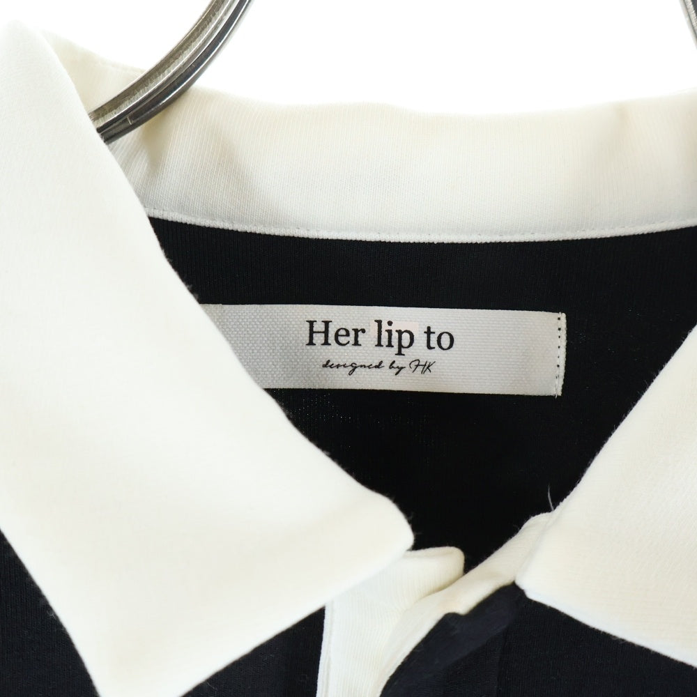 Her lip to(ハーリップトゥ) POLO PLEATED MINI DRESS ポロ プリーツド ミニドレス ブラック/ホワイト レディース 1244105126