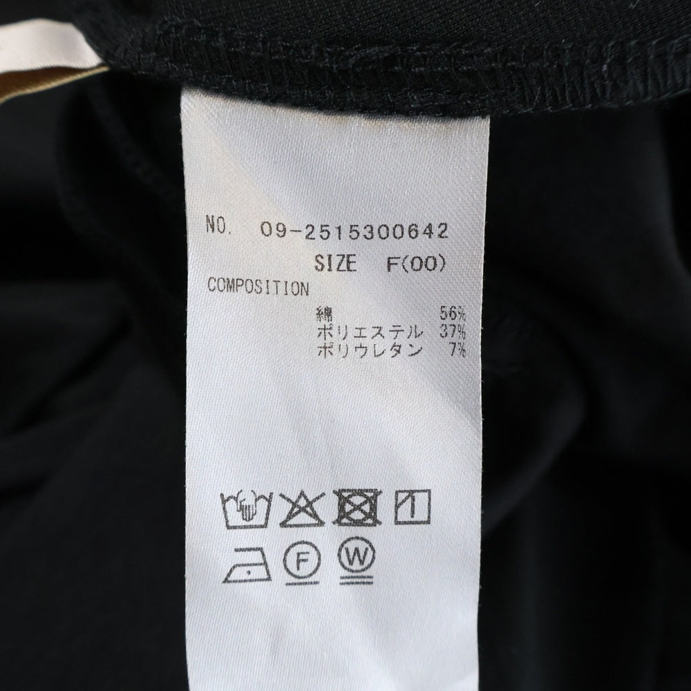 NO BRAND(ノーブランド) AND COUTURE アンドクチュール センタージップ コットンポリ ノースリーブ ロングワンピース ブラック レディース 09-2515300642