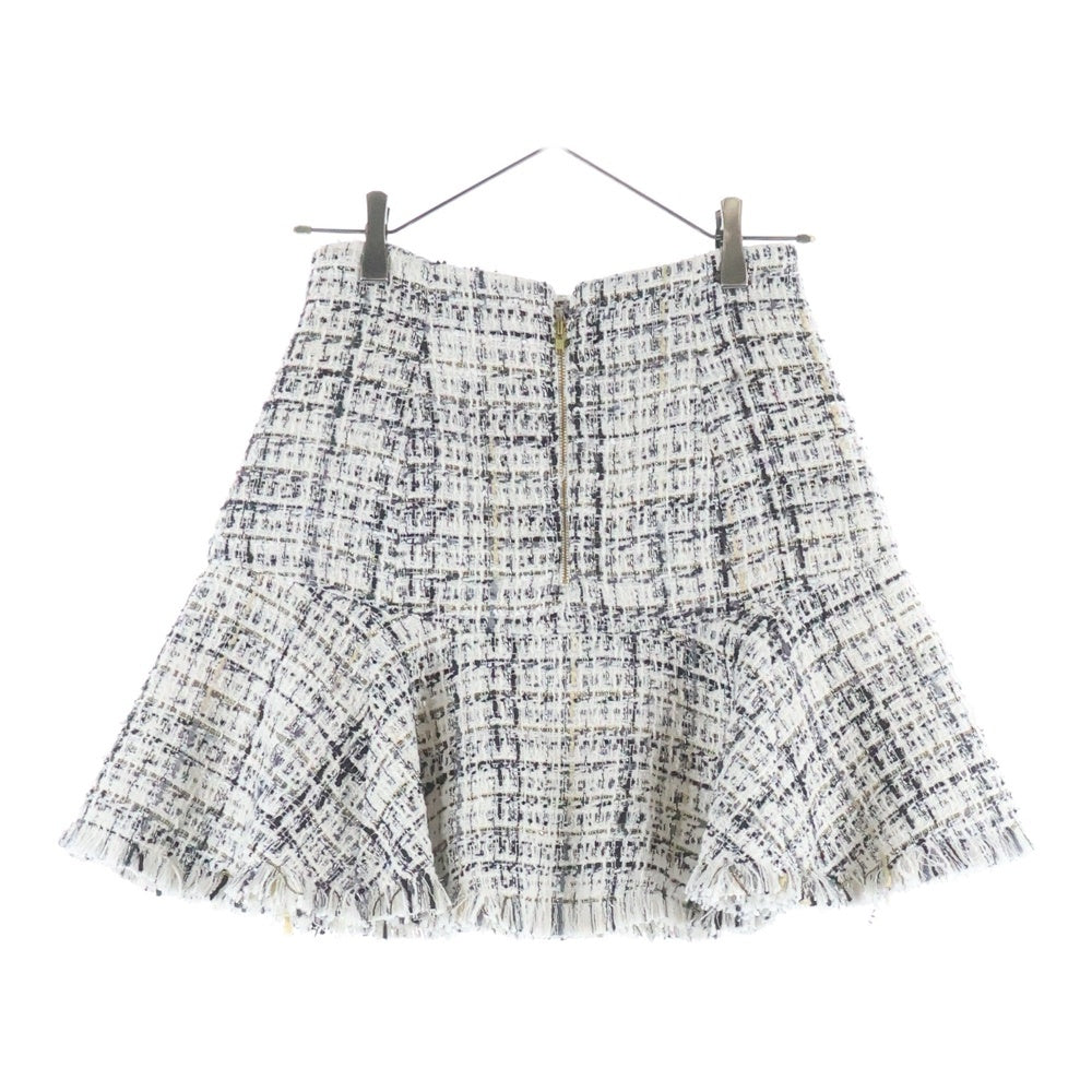Lily Brown(リリーブラウン) フリンジツイード ミニスカート ホワイト レディース LWFS244181