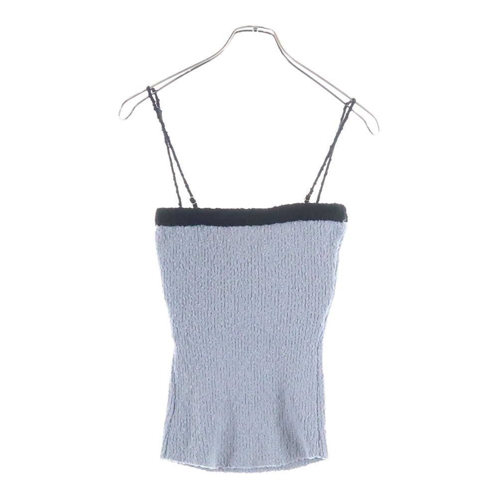 NO BRAND(ノーブランド) ANDMARY アンドマリー BICOLOR RIBBON TOPS バイカラー リボン 2ピース ニットトップス グレー/ブラック レディース AM1425