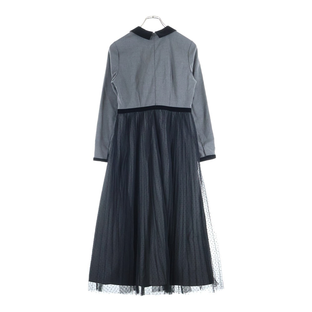 Her lip to(ハーリップトゥ) GARNIER PLEATED DRESS ガルニエ プリーツド ドッキングドレス グレー/ブラック レディース 1244305156