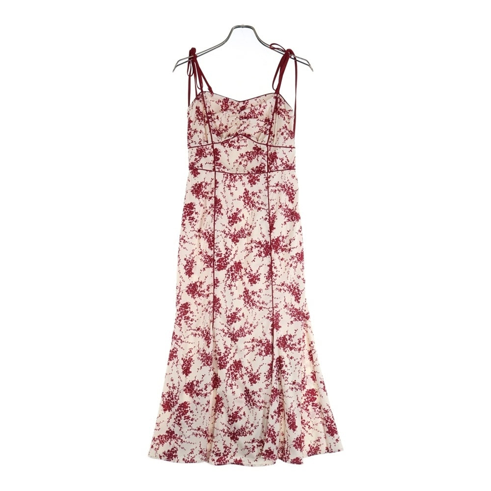 NO BRAND(ノーブランド) M me eme エムミーエメ FLOWER PRINT CAMI ONEPIECE フラワープリント キャミワンピース レッド/ホワイト レディース 10542