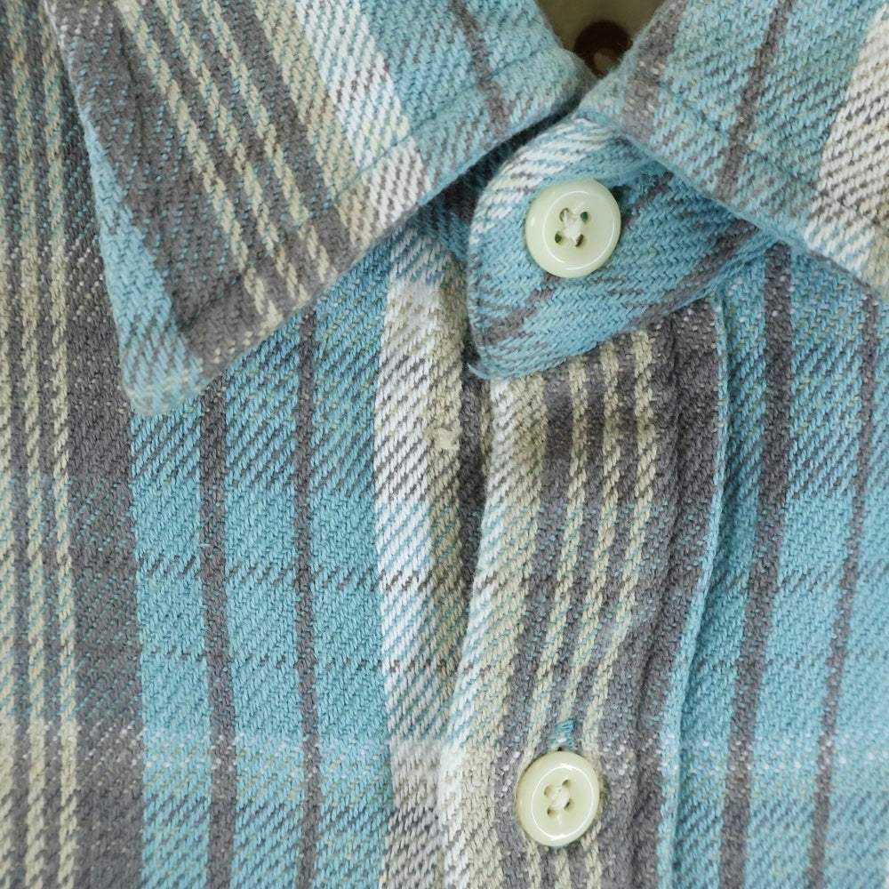 CAMCO(カムコ) 胸ポケットデザイン チェック柄 ヘビー 長袖シャツ マルチ