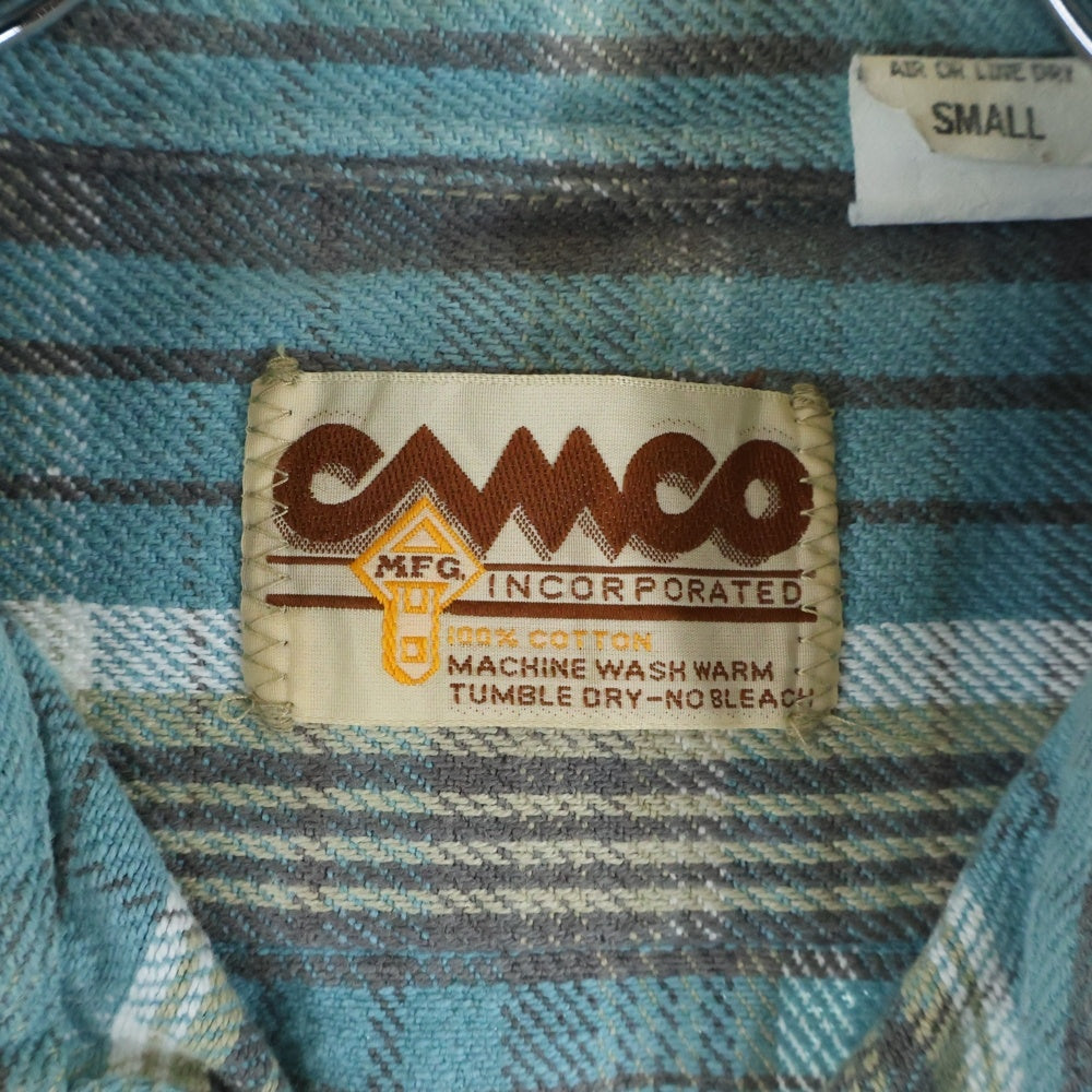 CAMCO(カムコ) 胸ポケットデザイン チェック柄 ヘビー 長袖シャツ マルチ