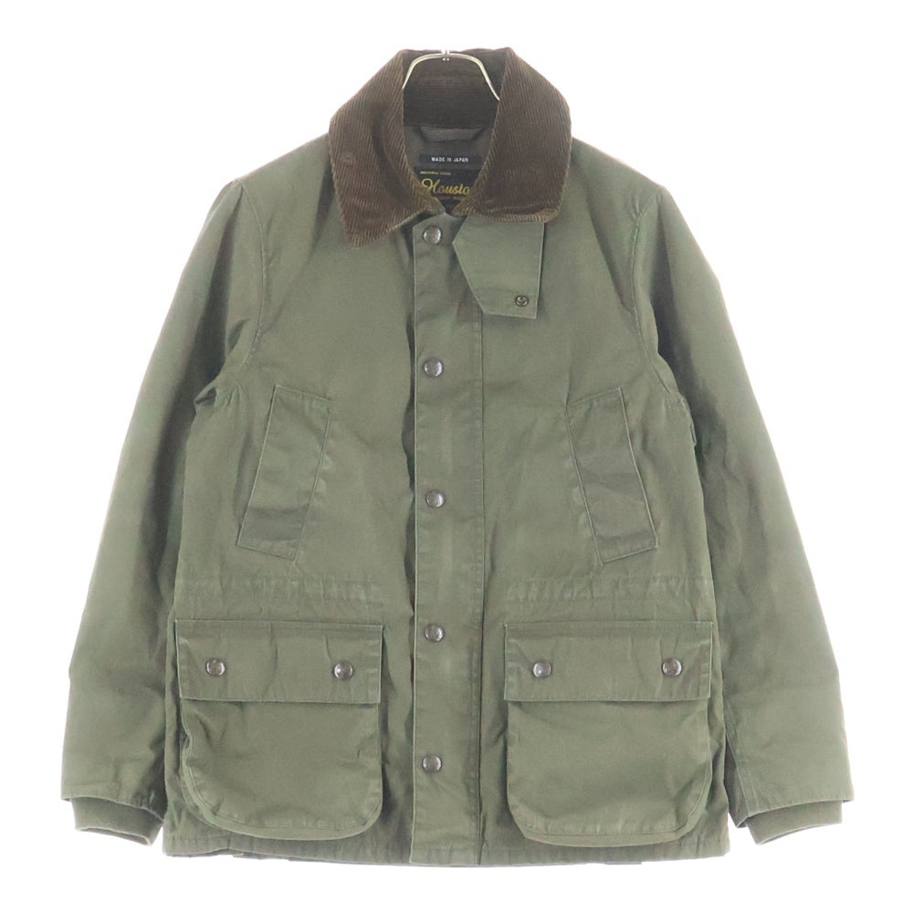 HOUSTON(ヒューストン) マルチポケット コーデユロイ切り替え アイランドジャケット カーキ 50371