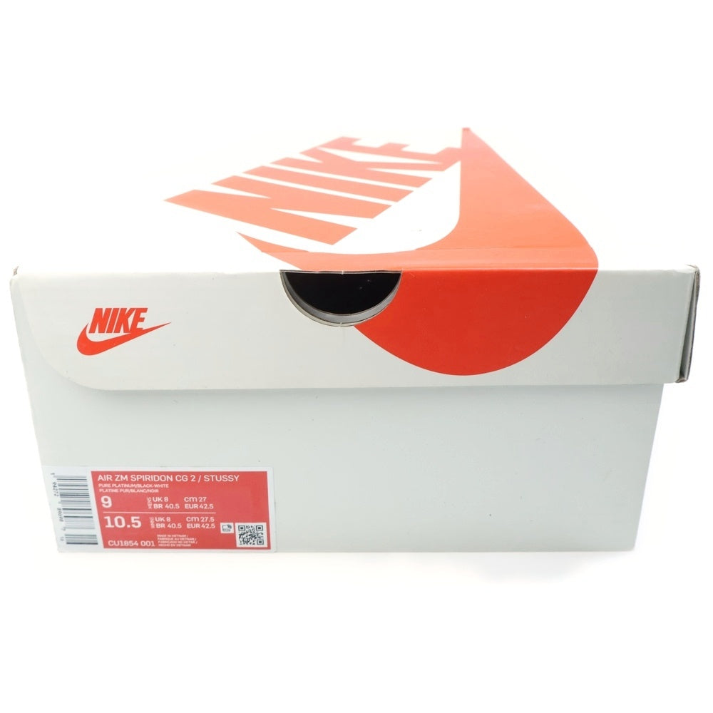 NIKE(ナイキ) ×STUSSY AIR ZOOM SPIRIDON CAGED ステューシー エアズーム スピリドン ゲージド ローカットスニーカー シルバー US9/27cm CU1854-001