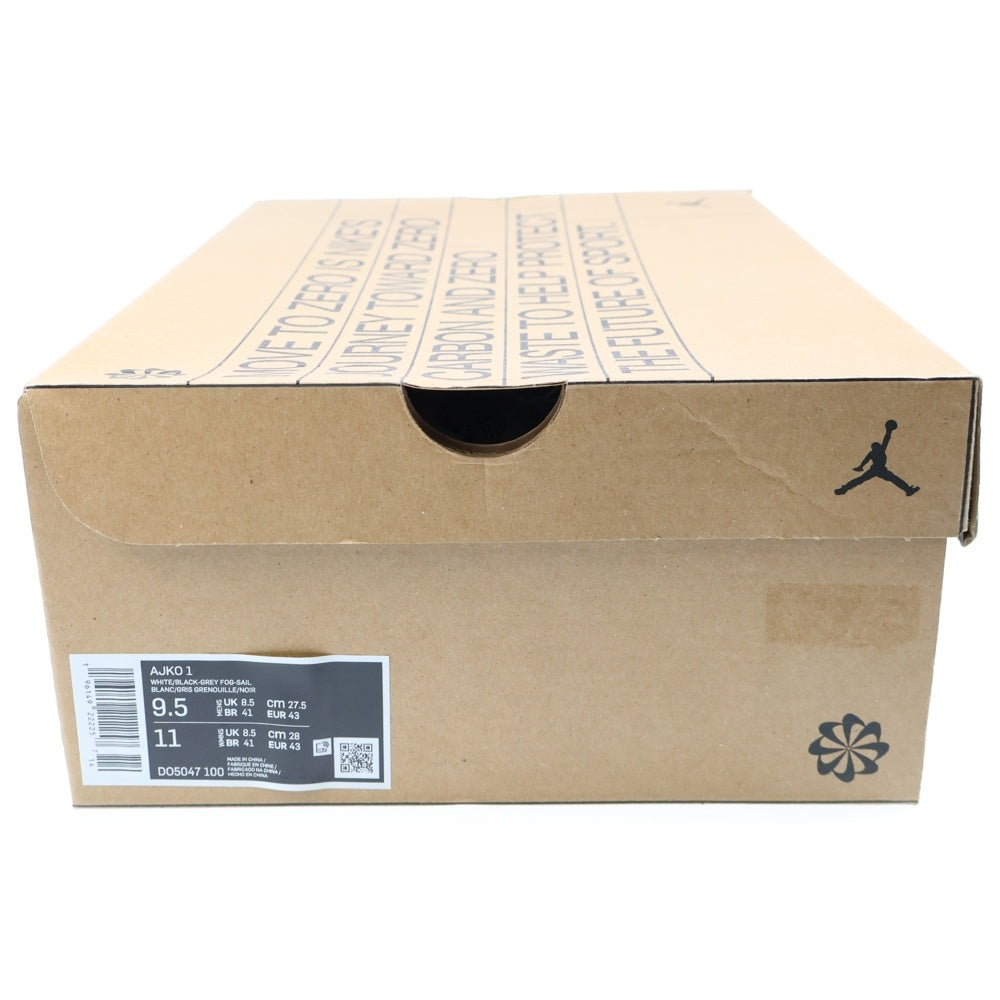 NIKE(ナイキ) AIR JORDAN 1 KO GREY FOG エアジョーダン1 KO グレーフォグ ハイカットスニーカー ホワイト US9.5/27.5cm D05047-100